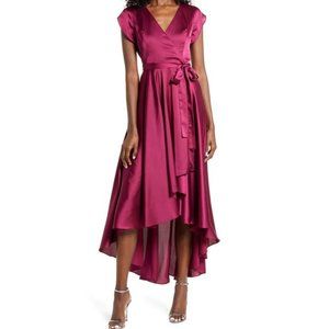 Lulus Fallen for You Satin High-Low Dress - Size Small - BRAND NEW - Magenta